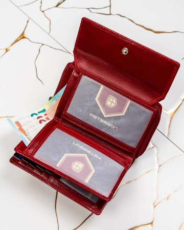 Geschenkset: große Leder Geldbörse und Schlüsselanhänger – Peterson