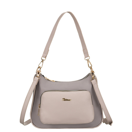 Städtische, graue Damen-Umhängetasche aus Nylon und Öko-Leder – Peterson