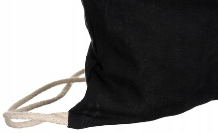 Schwarzer Baumwollrucksack mit patriotischem Aufdruck