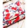 Modische, farbige Damen-Geldbörse aus Öko-Leder mit Blumenmuster - Peterson
