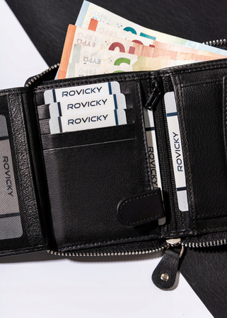 Große Herren Geldbörse aus Leder mit Reißverschluss – Always Wild