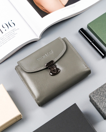 Mittlere Damen Geldbörse aus Echtleder mit Druckknopf – 4U Cavaldi