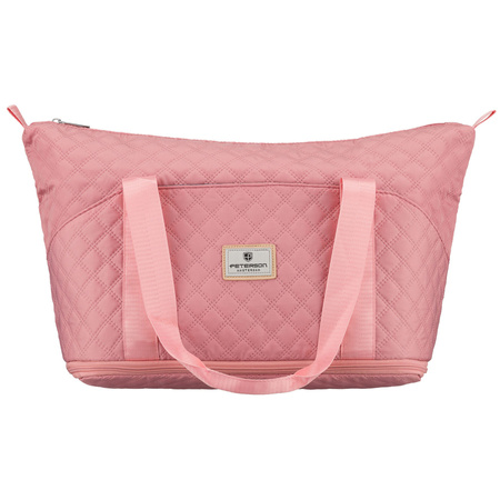 Trainings-Tasche aus Polyester in Rosa, aufgehängt an bequemen Griffen - Peterson