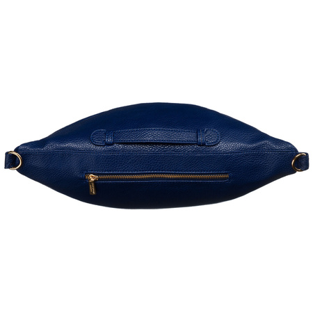 Dunkelblaue sportliche Damen Gürteltasche aus Öko-Leder für Hüfte oder Schulter – Peterson