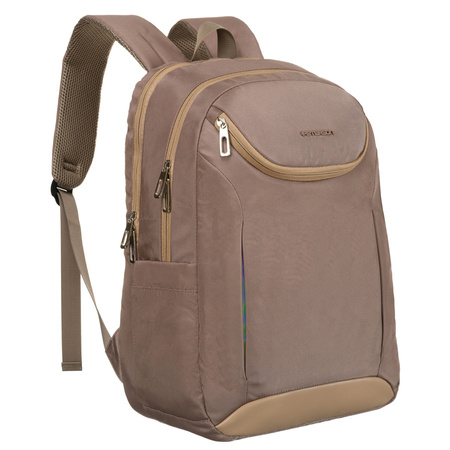 Geräumiger Sport-Rucksack aus Nylon in Beige mit verstellbaren Trägern – Peterson