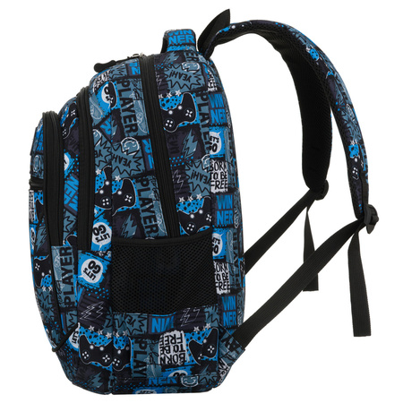 Peterson Schulrucksack für Jugendliche aus Polyester mit Gaming-Muster