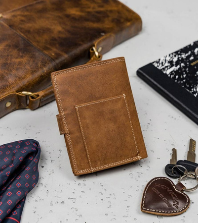 Herren Geldbörse aus Leder mit Außentasche – Always Wild