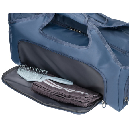 Blaue Wochenend-Reisetasche mit Kofferhalterung – Peterson