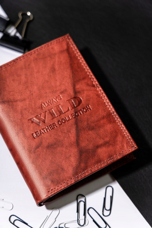 Große, vertikale Herren Geldbörse aus echtem Leder – Always Wild