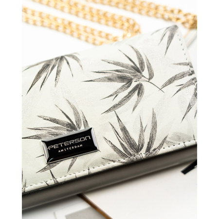 Elegante, weiße Damen Geldbörse aus Kunst- und Echtleder mit RFID-Schutz – Peterson