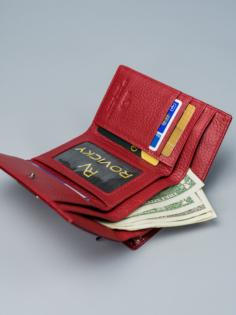 Kompakte Damen Geldbörse aus lackiertem Leder – Lorenti