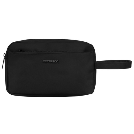 Herren Reisekosmetiktasche aus Polyester in Schwarz – Peterson
