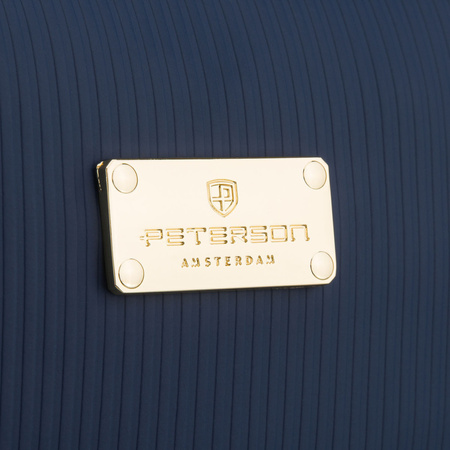 Granatrote Kosmetiktasche aus synthetischem Stoff mit vier Fächern, einteilig - Peterson