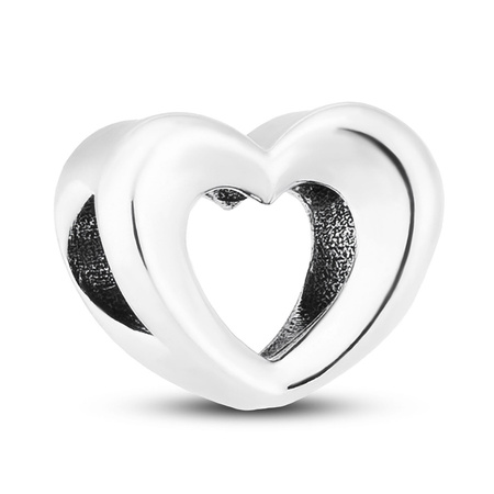 Silberner Herz-Charm für modulare Armbänder – Peterson