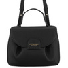 Schwarze Damen-Umhängetasche aus Kunstleder mit Außentasche – Peterson