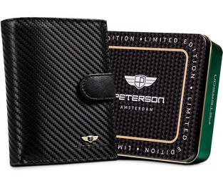 Herren Geldbörse für Karten mit Carbon-Design – Peterson