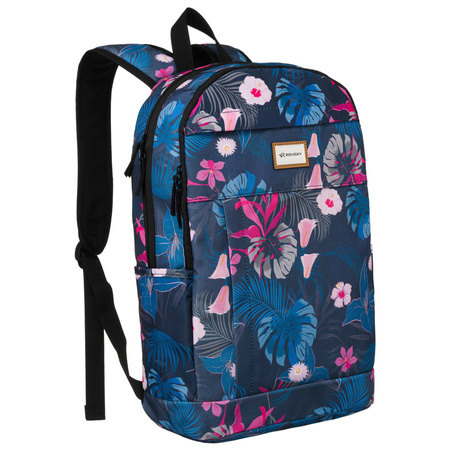 Klassischer Damen Rucksack aus Polyester mit Blumenmuster – Rovicky