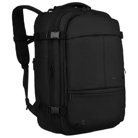 Geräumiger schwarzer Reiserucksack mit Vakuumfach & Laptopfach – Peterson