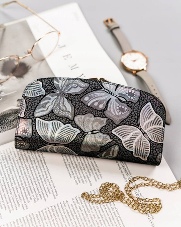 Damen Geldbörse aus Leder mit holografischen Schmetterlingen – Peterson