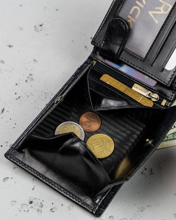 Klassische Herren Geldbörse aus Echtleder – Rovicky