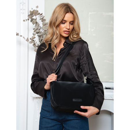 Schwarze, einteilige Umhängetasche mit verstellbarem Gurt – Peterson