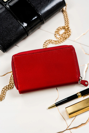 Geschenkset: große Leder Geldbörse und Schlüsselanhänger – Peterson