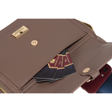 Braune Damen Umhängetasche aus Öko-Leder – Peterson