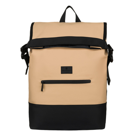 Städtischer Rolltop-Rucksack mit Außentasche und Reißverschluss – Peterson