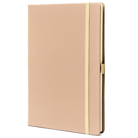 Notizbuch mit festem Einband in Khaki und im A5-Format, bedruckt mit Punkten - Peterson