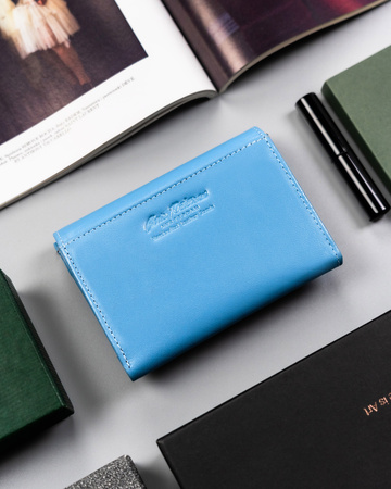 Klassische Damen Geldbörse aus Leder mit Druckknopf – Peterson