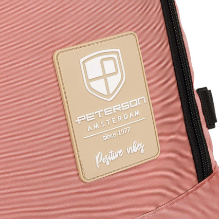 Geräumiger, reisetauglicher Kabinenrucksack mit USB in Rosa – Peterson