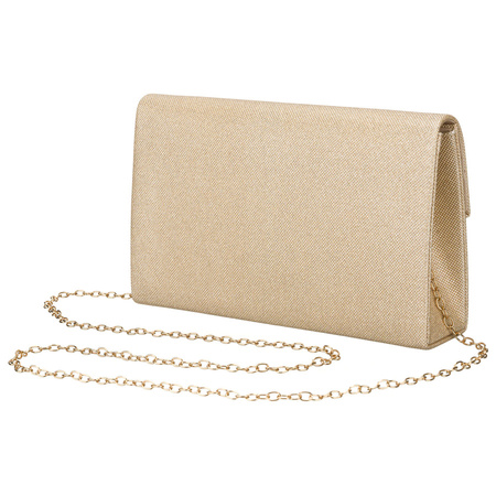 Brokat-Damen-Clutch aus synthetischem Stoff in Goldfarbe - Rovicky