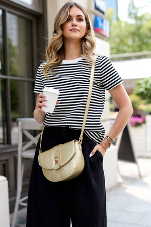 Halbmondförmige Damen Umhängetasche aus Öko-Leder – Peterson