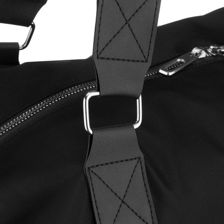 Damen Trainingstasche aus Polyester in Schwarz mit Reißverschluss - Peterson