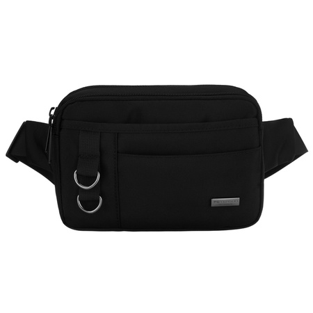 Sportliche Gürteltasche in Schwarz mit Reißverschluss, zweifach unterteilt – Peterson