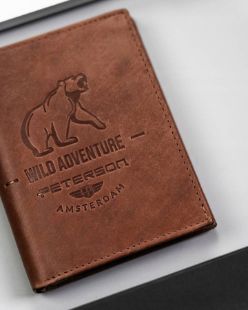 Große Herren Geldbörse aus Leder in Hochformat – Peterson