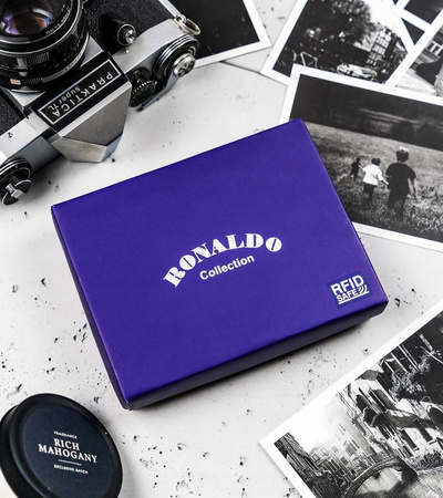 Herren Geldbörse aus Leder in mittlerer Größe – Ronaldo