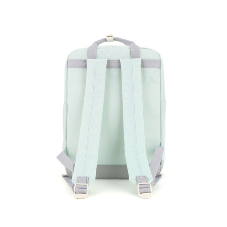 Damen City-Rucksack in Mint-Grau mit Reißverschluss – Himawari