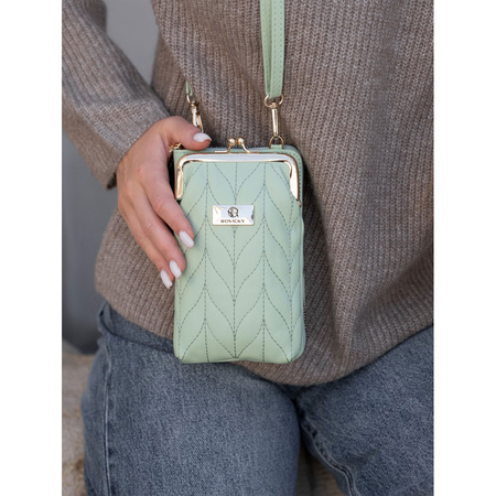 Mini Damen Handtasche in Grün mit abnehmbarem und verstellbarem Gurt – Rovicky