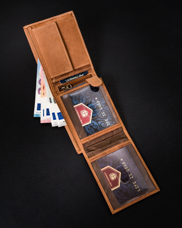 Klassische Herren Geldbörse mit Reißverschlussfach – Peterson