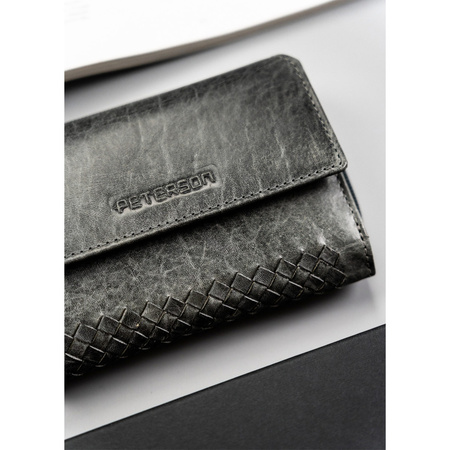 Elegante Damen Karten- und Münzbörse aus Echtleder – Peterson