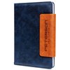 Marinebraunes Notizbuch im festen Einband A5 mit Magnetverschluss – Peterson