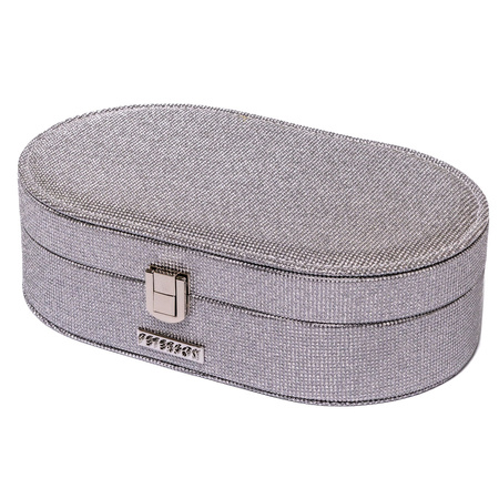 Elegante Schmuckschatulle in Silber, mit Schnappverschluss – Peterson