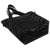 Damen-Shopper aus Polyester in Schwarz mit Wellenmuster – Rovicky