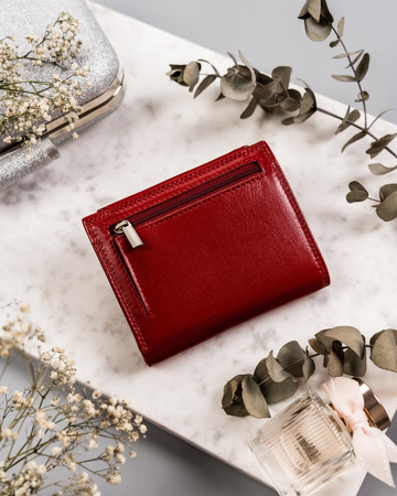 Damen Geldbörse aus Leder mit dekorativem Verschluss – Rovicky