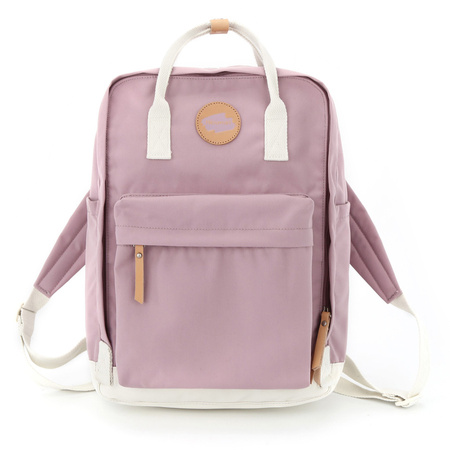 Funktionaler Stadt-Rucksack mit Laptopfach in Rosa – Himawari