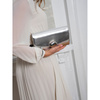 Silberne Damen Clutch aus Öko-Leder – Rovicky