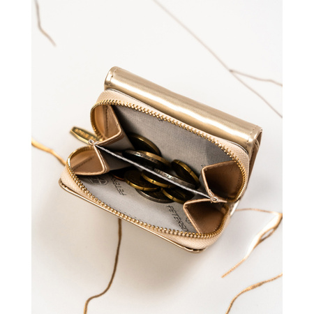 Lackierte Damen Geldbörse in Gold als Geschenk – Peterson