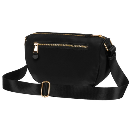 Schwarze Damentasche aus Nylon mit Schulterriemen – Peterson