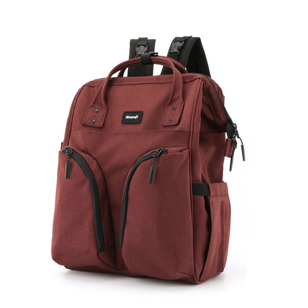 Geräumiger Damen Rucksack aus rotem Polyester – Himawari
